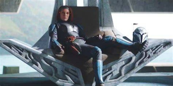 Bo-Katan lounges bitterly in her throne The Mandalorian/ Disney Plus