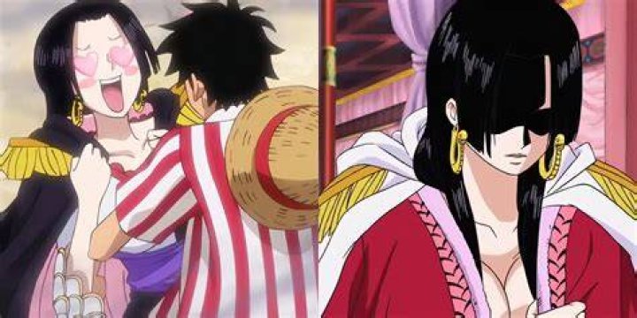 Boa Hancock and Luffy one piece