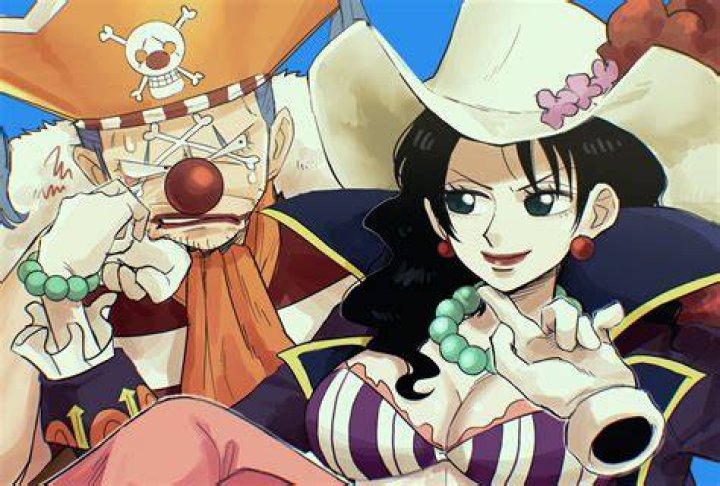 Buggy and Alvida from the One Piece Live Action side-by-side in a montage