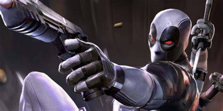 Deadpool in his gray X-Force suit in Deadpool 2