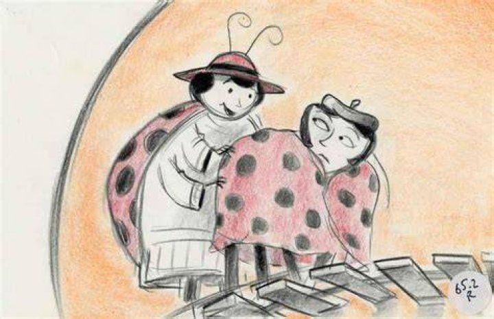 James and Ladybug from "James and the Giant Peach"