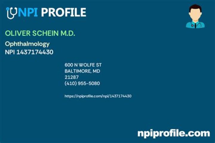 Oliver Schein, MD, Ophthalmology, Baltimore, MD, Johns Hopkins Hospital
