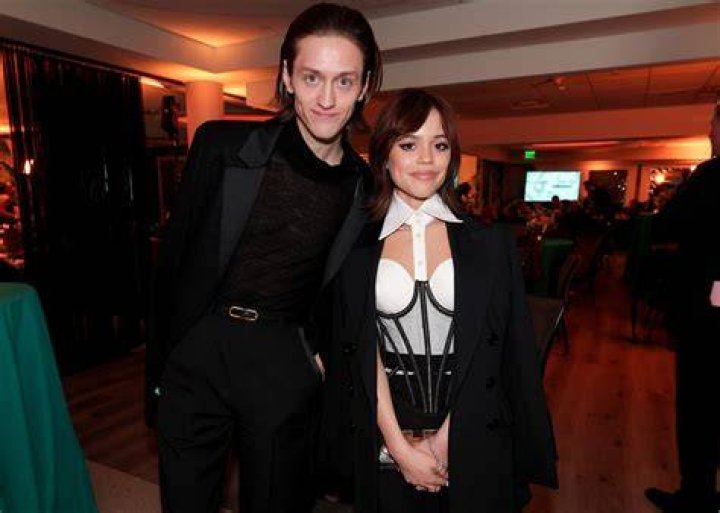 Percy Hynes White and Jenna Ortega in 'Wednesday'