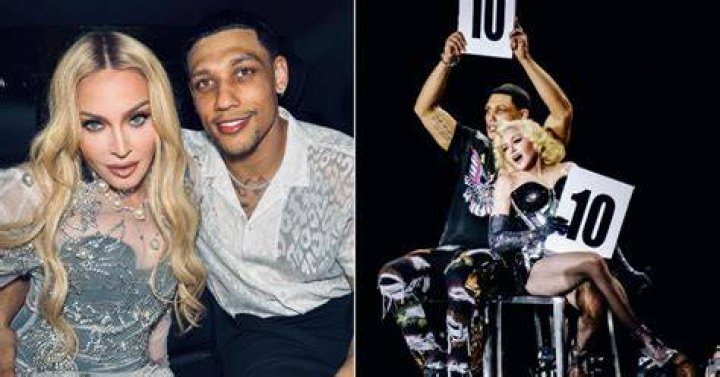 Split photo of Madonna in 2008 and Madonna in 2023