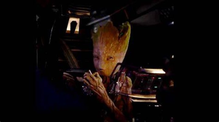 Teenage Groot playing a video game in 'Guardians of the Galaxy Vol. 2'