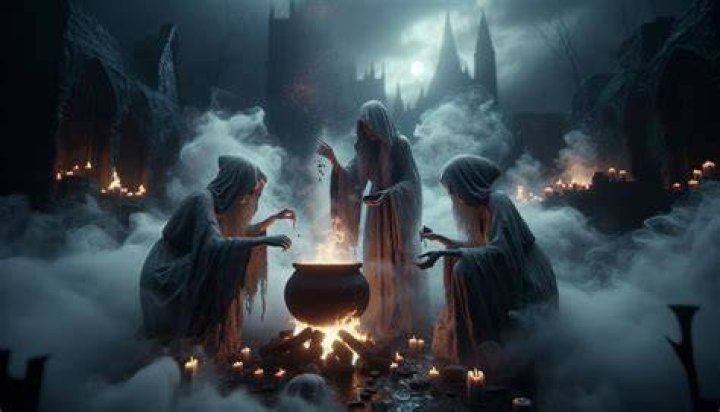 The three mysterious witches in 'The Rings of Power' after their true form is revealed by the Stranger / Image via Prime Video